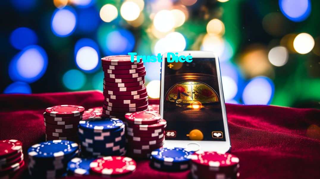 Trust Dice casino presented on mobile device in Pakistan with slots and live games